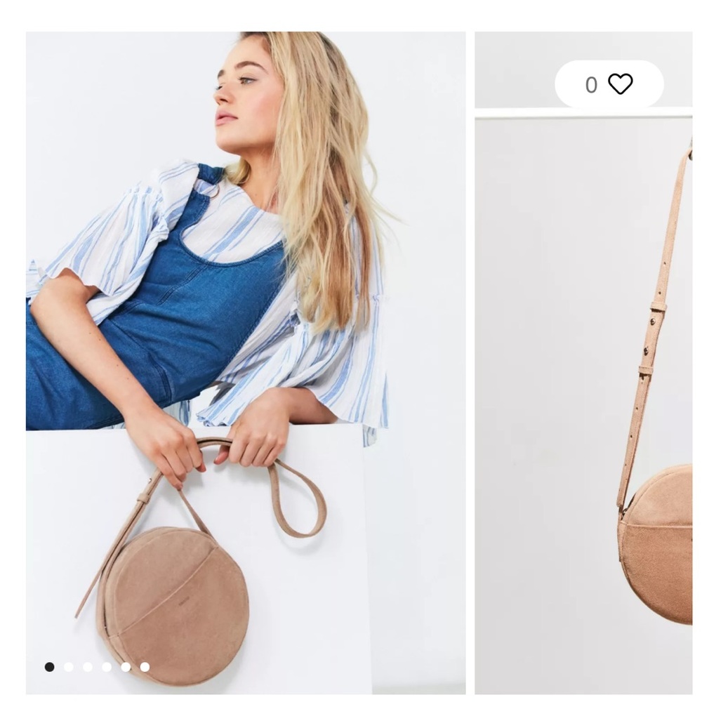 Baggu leather crossbody circle purse